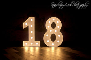 18 light up numbers - 3.5ft (110cm)