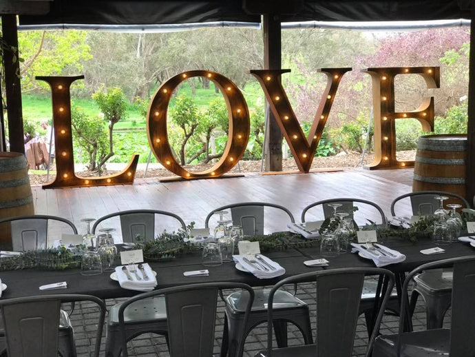 Rustic LOVE - 1.5m Light up Letters - Love Letters